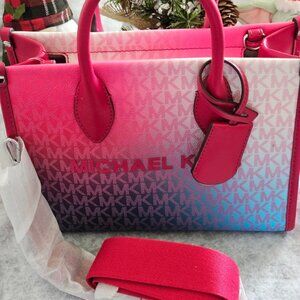 Michael Kors Red and Blue Ombre Satchel